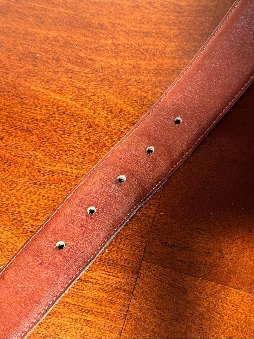 Coach Brown Leather Belt with Brass Buckle - Picture 8 of 8